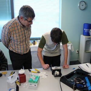 Andy Edwards conducting hands on Test Equipment Training