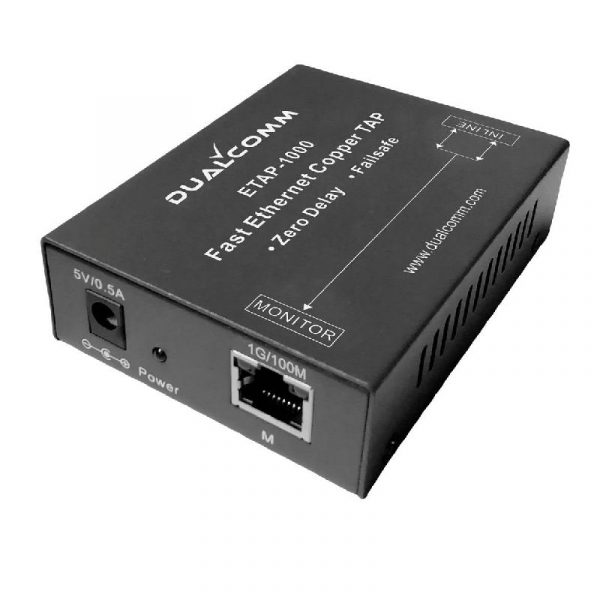 Dualcomm ETAP-1000 Ethernet Network Tap Left Side View