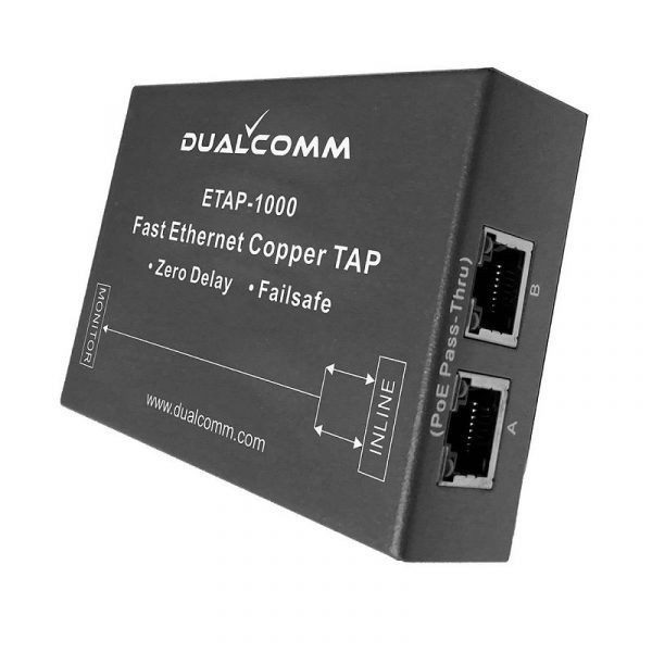 Dualcomm ETAP-1000 Ethernet Network Tap Side View