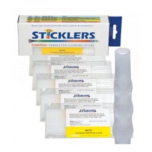 Sticklers Fiber Optic Cleaning Sticks for Exposed Termini, Yellow, 50 Sticks per Box