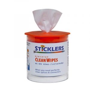 Sticklers Lint Free Fiber Optic Cleaning Wipes MCC-WFW